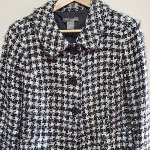 deerstalker print black and white jacket